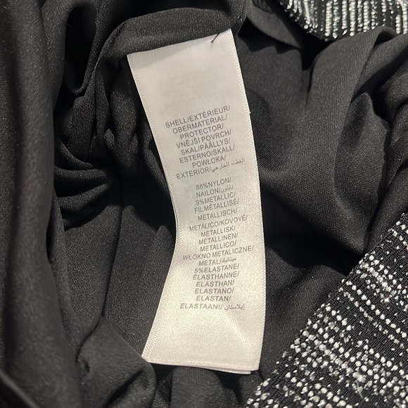 NWT Aidan Mattox Metallic Knit Puff Long Sleeve Sparkly Formal Dress - Size 12 - Picture 15 of 16